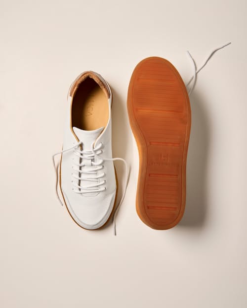 laydown detail image of Pebbled Leather Terra Low Sneaker