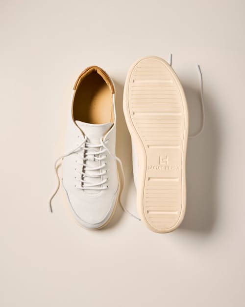 laydown detail image of Pebbled Leather Terra Low Sneaker