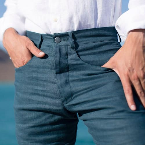 lifestyle image of Cham Linen Pants