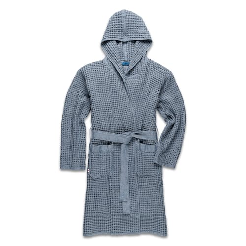 laydown image of Hooded Waffle Robe