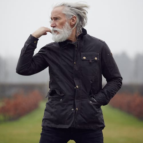 lifestyle image of Waxed Bexley Jacket