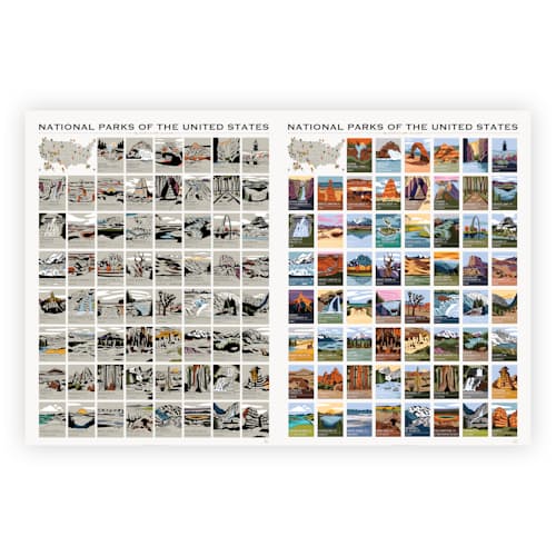 laydown image of National Parks Scratch Off