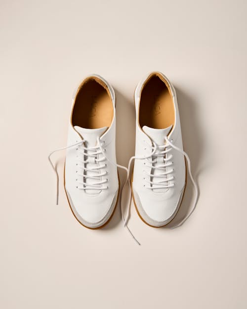 laydown detail image of Pebbled Leather Terra Low Sneaker