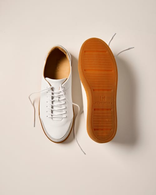 laydown detail image of Pebbled Leather Terra Low Sneaker