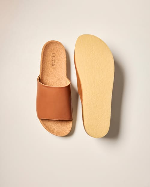 laydown detail image of Leather Slide