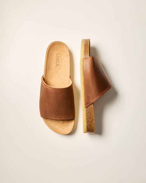 laydown detail image of Leather Slide