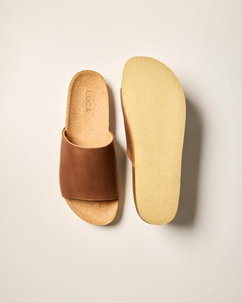 laydown detail image of Leather Slide