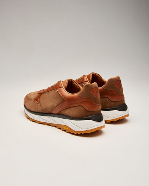 laydown detail image of Leather and Suede Runner