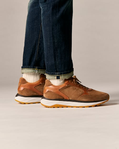 lifestyle image of Leather and Suede Runner