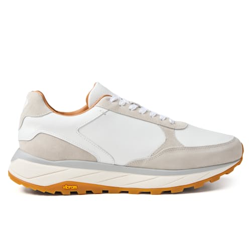 laydown image of Leather and Suede Runner