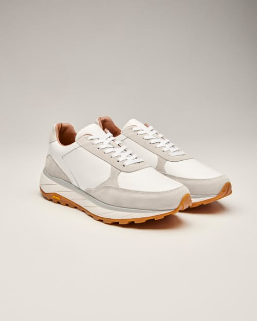 laydown detail image of Leather and Suede Runner