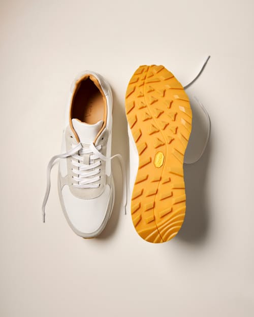 laydown detail image of Leather and Suede Runner
