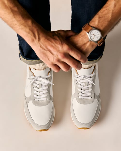 lifestyle image of Leather and Suede Runner