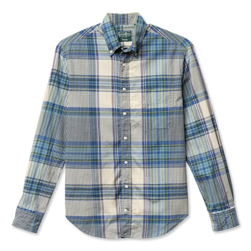 laydown image of Archive Indian Madras Long Sleeve Shirt