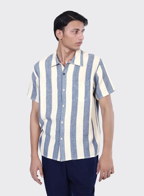 lifestyle image of Chintan Handwoven Short Sleeve Shirt