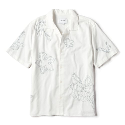 laydown image of Didcot Floral Short Sleeve Shirt