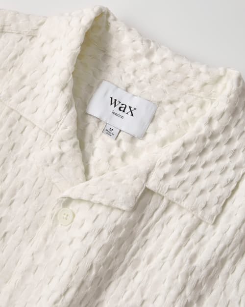 laydown detail image of Lido Boxy Dobby Waffle Short Sleeve Shirt
