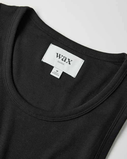 laydown detail image of Montague Ribbed Tank Top