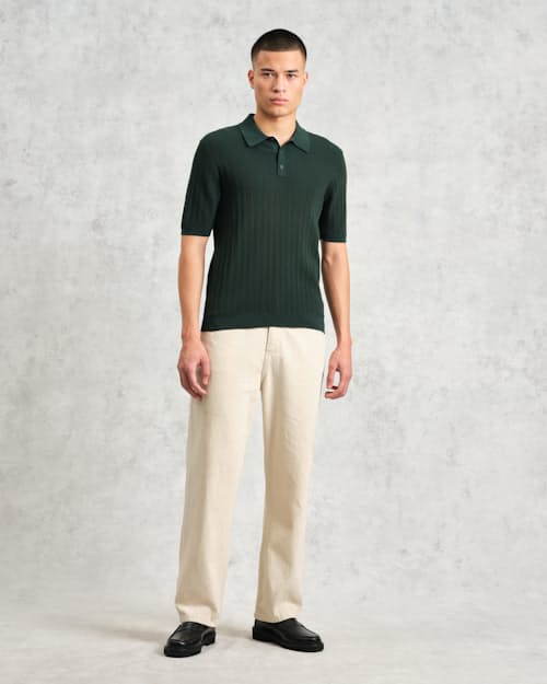 on model image of Naples Knit Polo