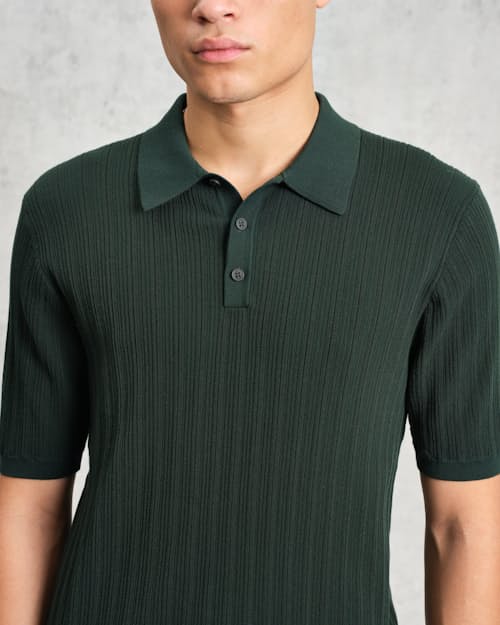 on model image of Naples Knit Polo
