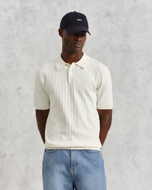 on model image of Naples Knit Polo