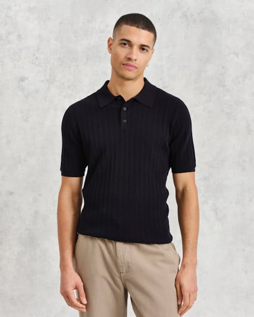 on model image of Naples Knit Polo