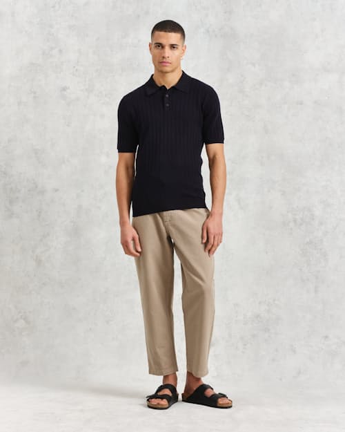 on model image of Naples Knit Polo