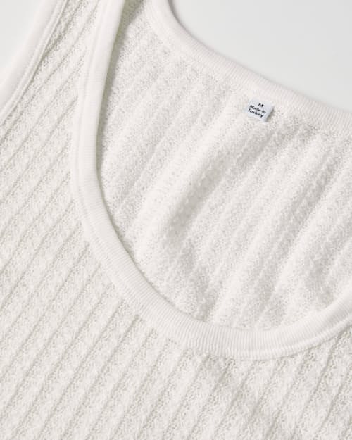 laydown detail image of Prim Jersey Lace Tank Top