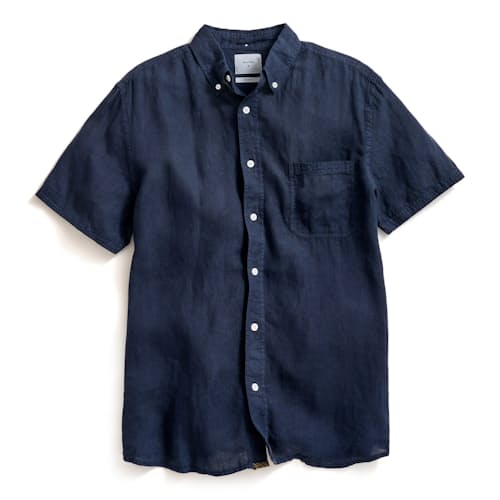 laydown image of Tuscumbia Linen Short Sleeve Shirt