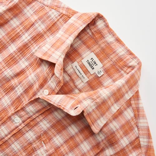 laydown detail image of Seersucker Short Sleeve Button Down
