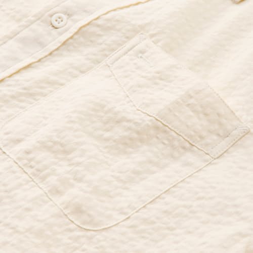 laydown detail image of Seersucker Short Sleeve Button Down