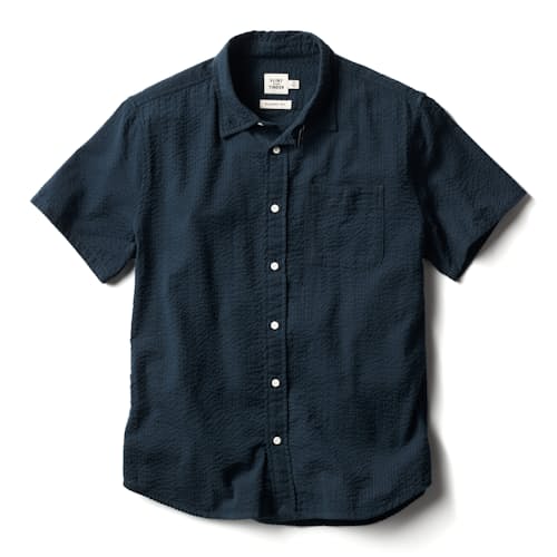 laydown image of Seersucker Short Sleeve Shirt