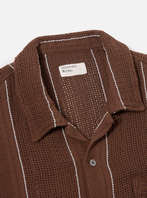 laydown detail image of Open Weave Camp Collar Shirt