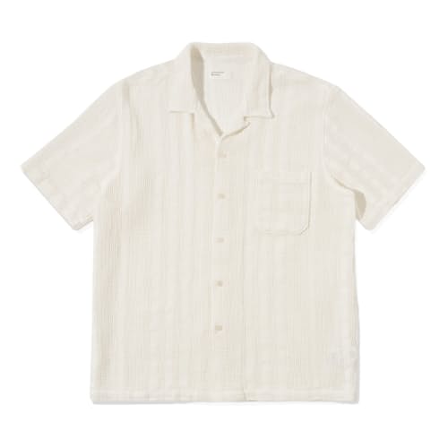 laydown image of Open Weave Camp Collar Shirt