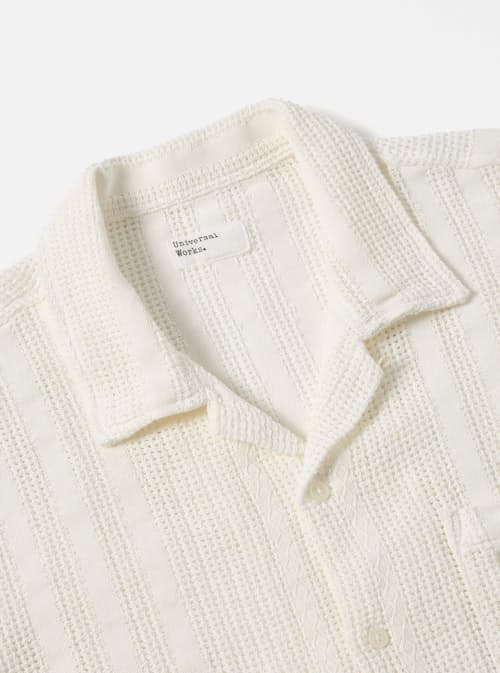 laydown detail image of Open Weave Camp Collar Shirt
