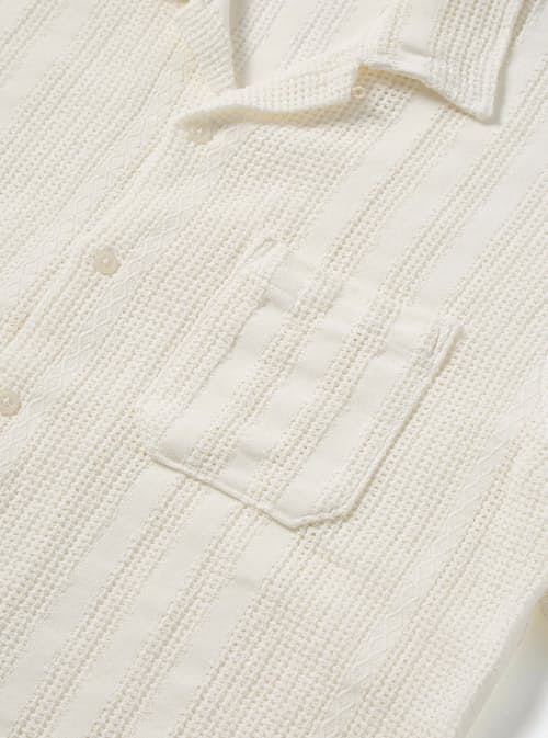 laydown detail image of Open Weave Camp Collar Shirt