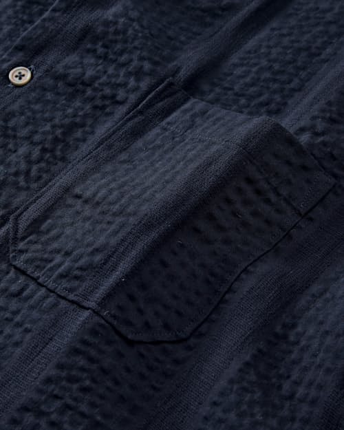 laydown detail image of Sal Summer Seersucker Camp Collar Shirt