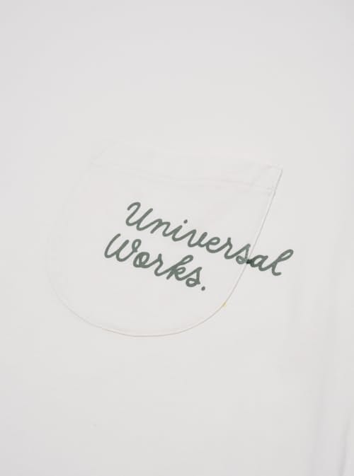 laydown detail image of Universal Works Logo T-Shirt