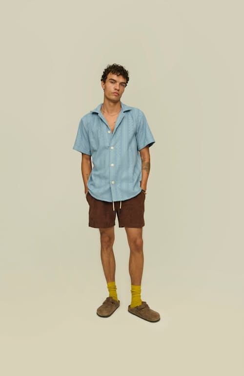 on model image of Ancora Cuba Terry Shirt