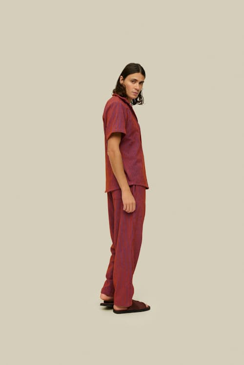on model image of Deep Cut Cuba Terry Shirt