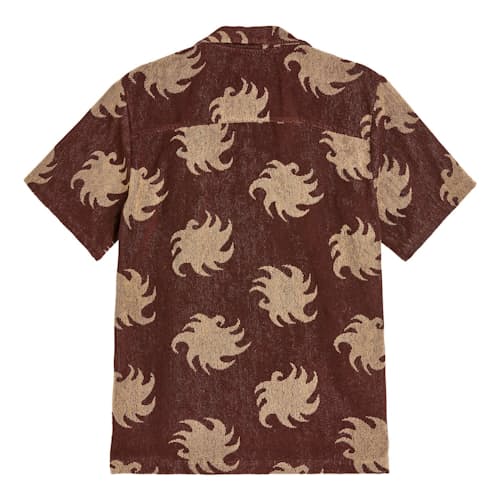 laydown image of Mocha Ember Cuba Terry Shirt