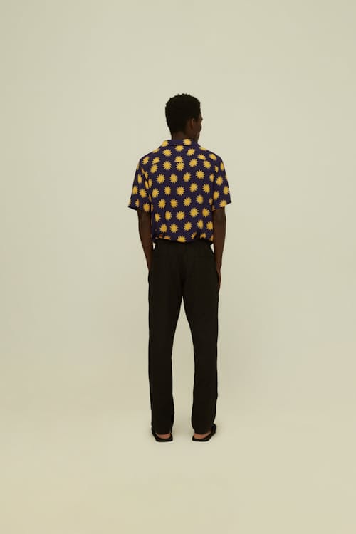 on model image of Sunday Sun Viscose Short Sleeve Shirt