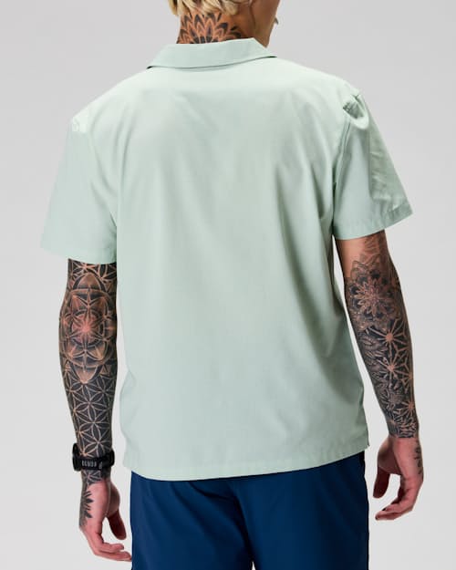 on model image of Airweave Performance Camp Collar Shirt