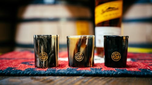 lifestyle image of Buffalo Horn Tumblers - Set of 2