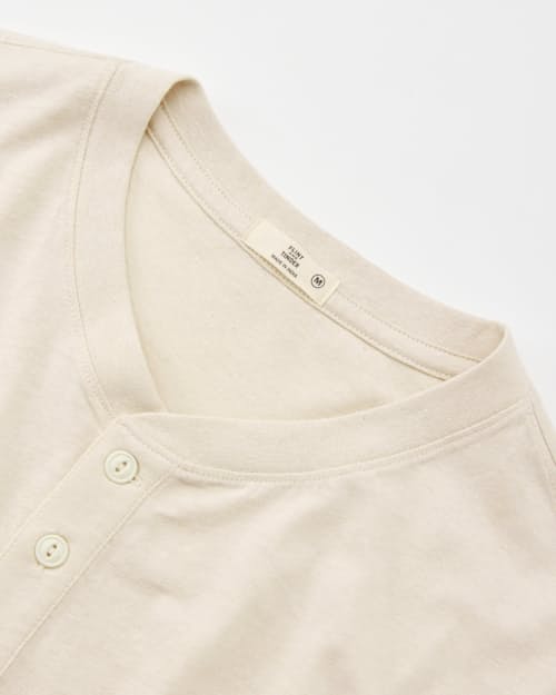 laydown detail image of Hemp Henley