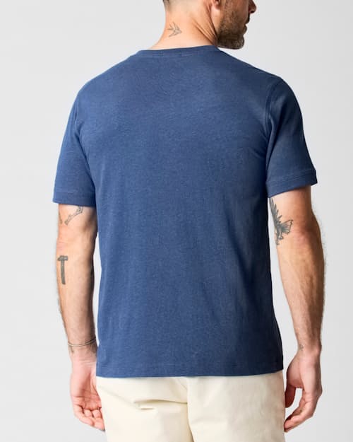 on model image of Hemp Henley