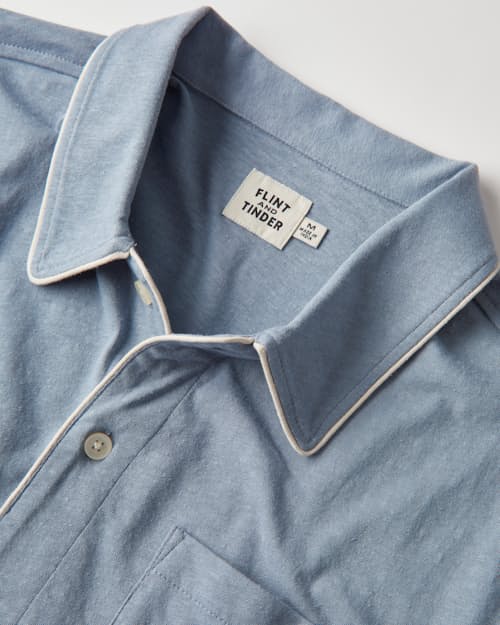 laydown detail image of Hemp Short Sleeve Knit Shirt