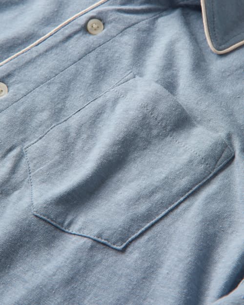 laydown detail image of Hemp Short Sleeve Knit Shirt