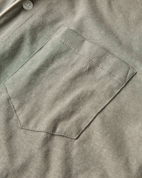 laydown detail image of Hemp Short Sleeve Knit Shirt