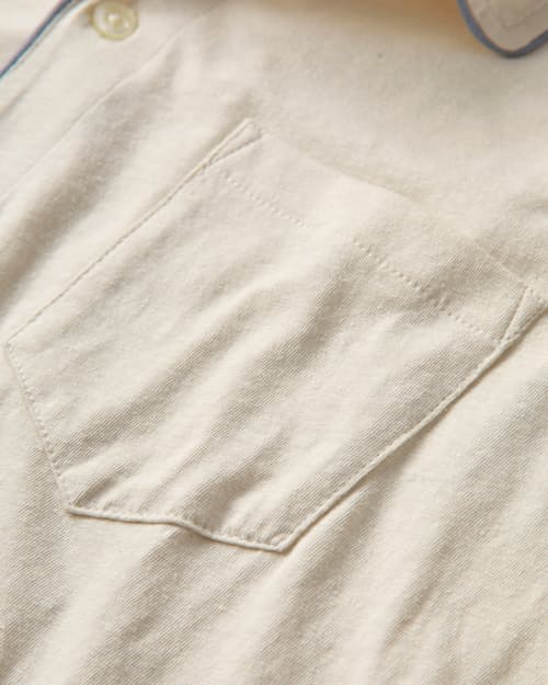 laydown detail image of Hemp Short Sleeve Knit Shirt